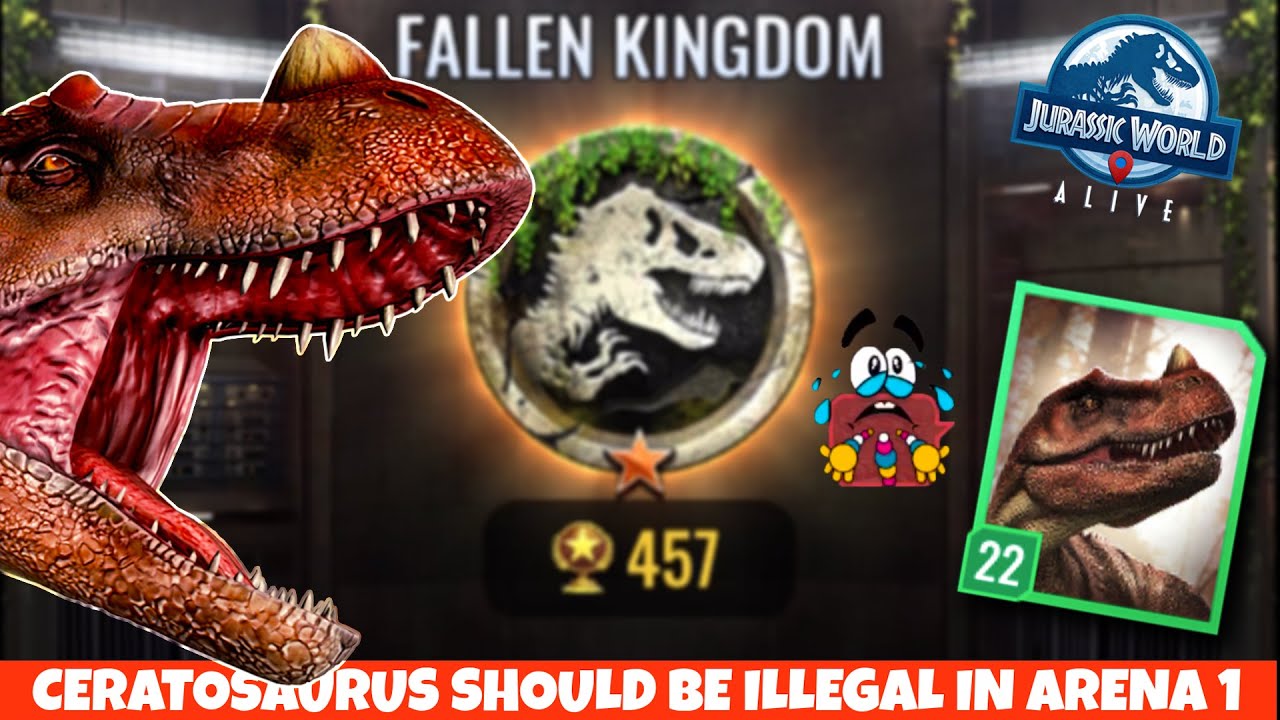THIS SHOULD BE ILLEGAL! | Ceratosaurus in Fallen Kingdom Arena | Jurassic World Alive 2.23