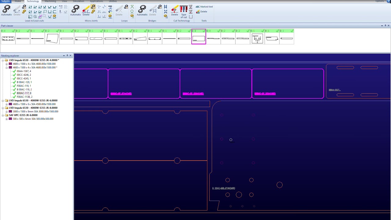 Lantek nesting standard PMT
