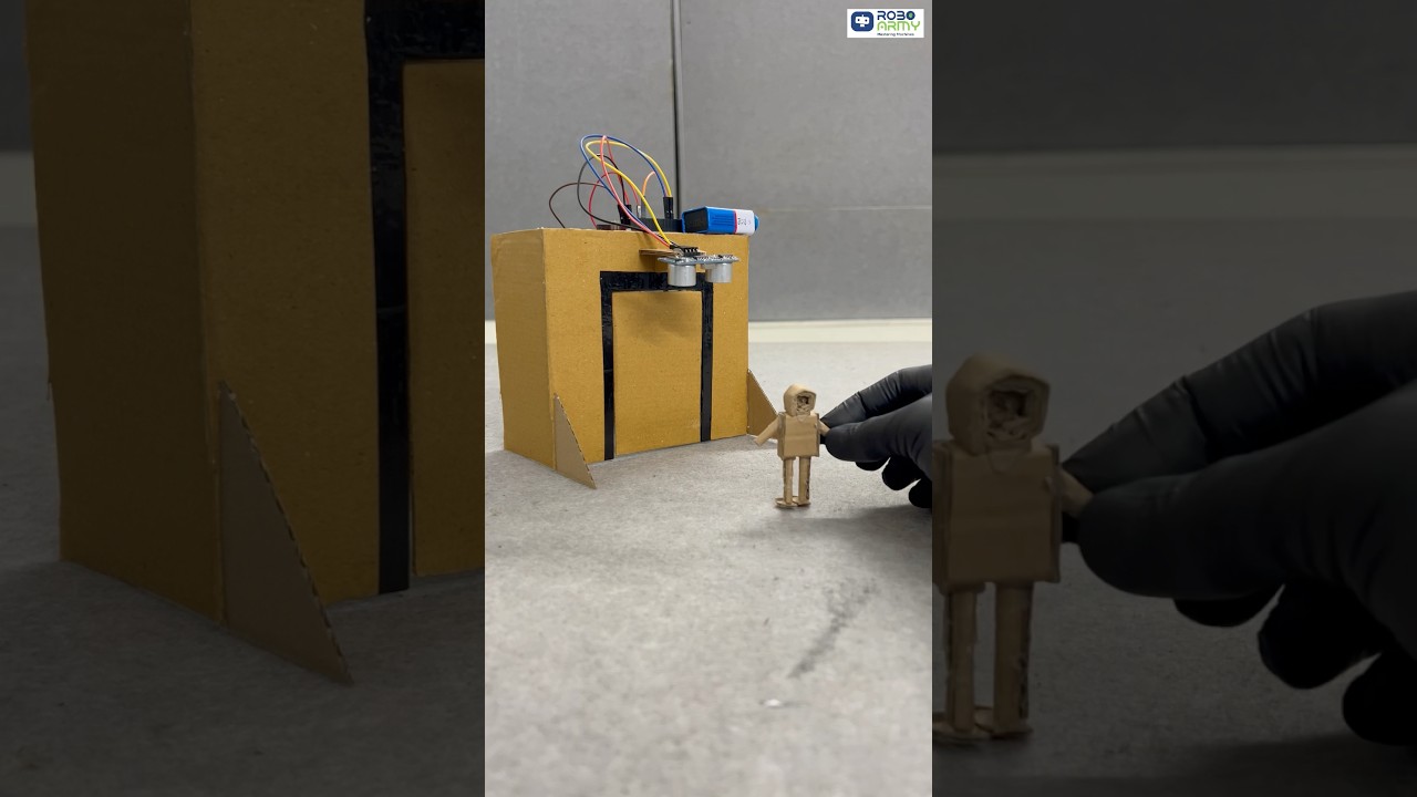 Smart Door Automation🚪✨Ultrasonic Sensor for Automatic Opening & Closing #TechInnovation #roboarmy