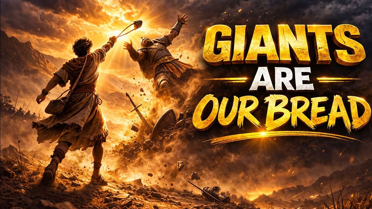 Giants Are Our Bread | Christian Battle Worship Anthem (Faith Over Fear) (Lyrics)