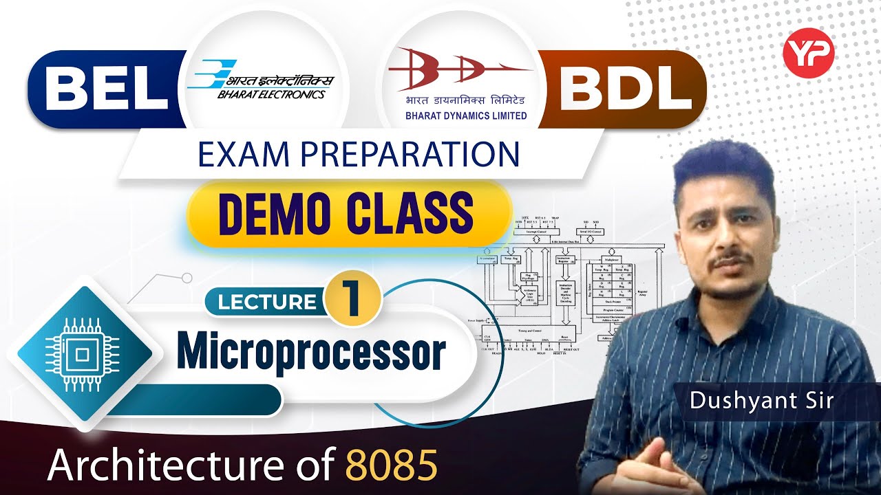 Microprocessor Lec-1 for BEL & BDL Electronics Written Exam Preparation 2025 (Architecture of 8085)