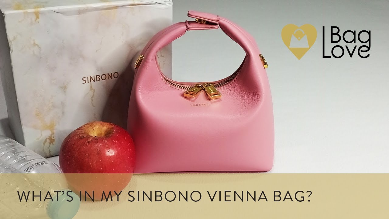 WHATS IN MY BAG 2022 | SINBONO Pink Vienna Top Handle Bag | Best Vegan  Handbag | Featured in Vogue