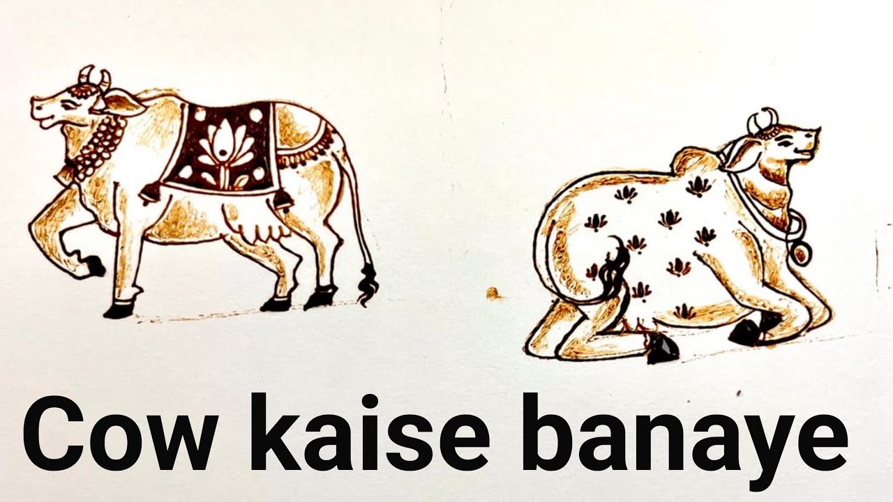 Cow kaise banaye/cow banana shikhe/mehandi me cow kaise banaye