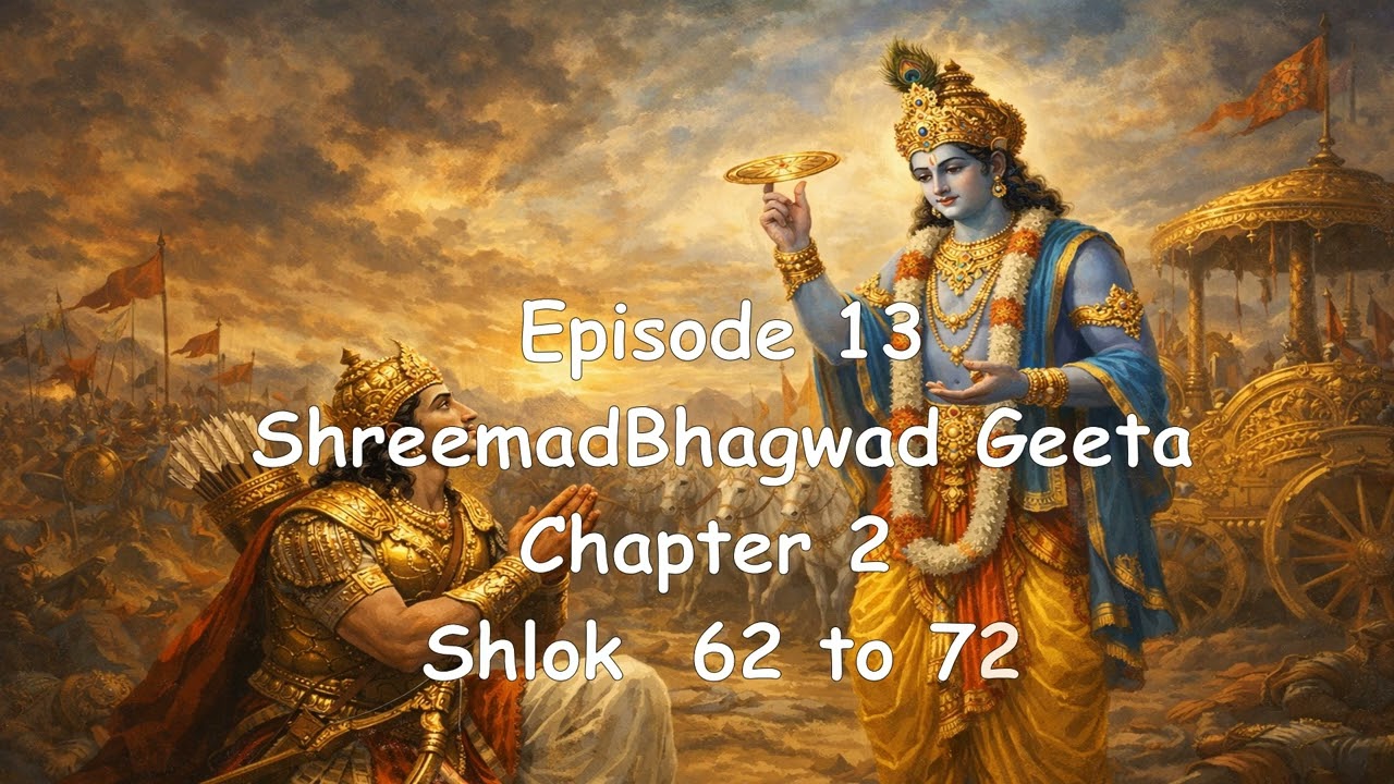 Episode13 ShrimadBhagwad Geeta Chapter 2 Shlok 62 to 72