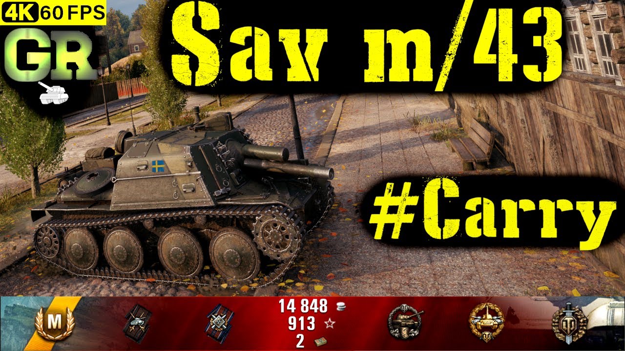 World of Tanks Sav m/43 Replay - 7 Kills 1K DMG(Patch 1.4.1)
