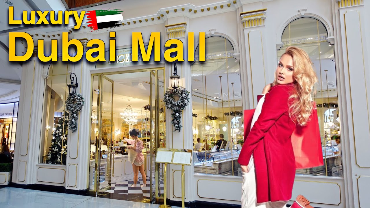 Dubai [4K] Amazing Dubai Mall|Downtown Dubai Walking Tour| Fountain View | Water Fall | Burj Khalifa