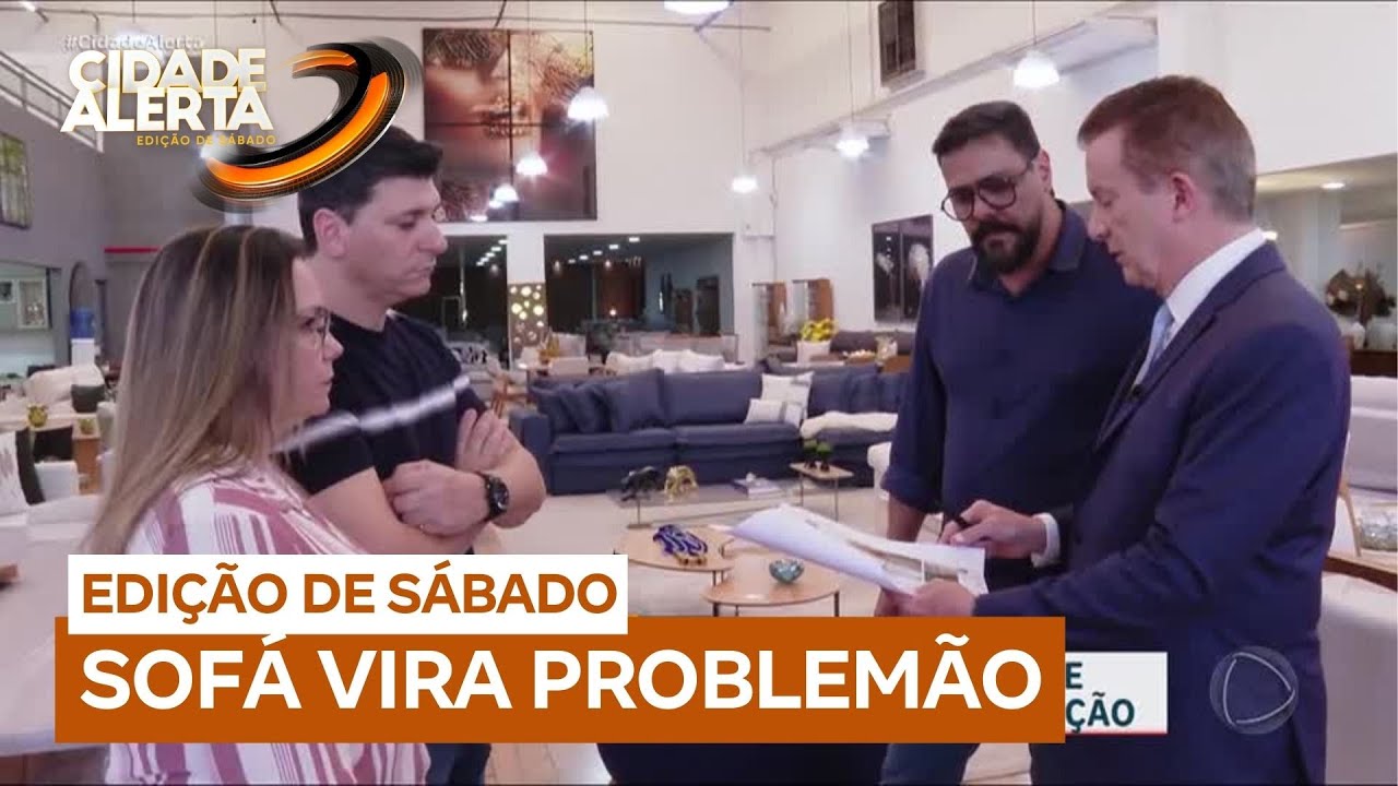 Patrulha do Consumidor: Sofá entregue com vários defeitos vira dor de cabeça para casal