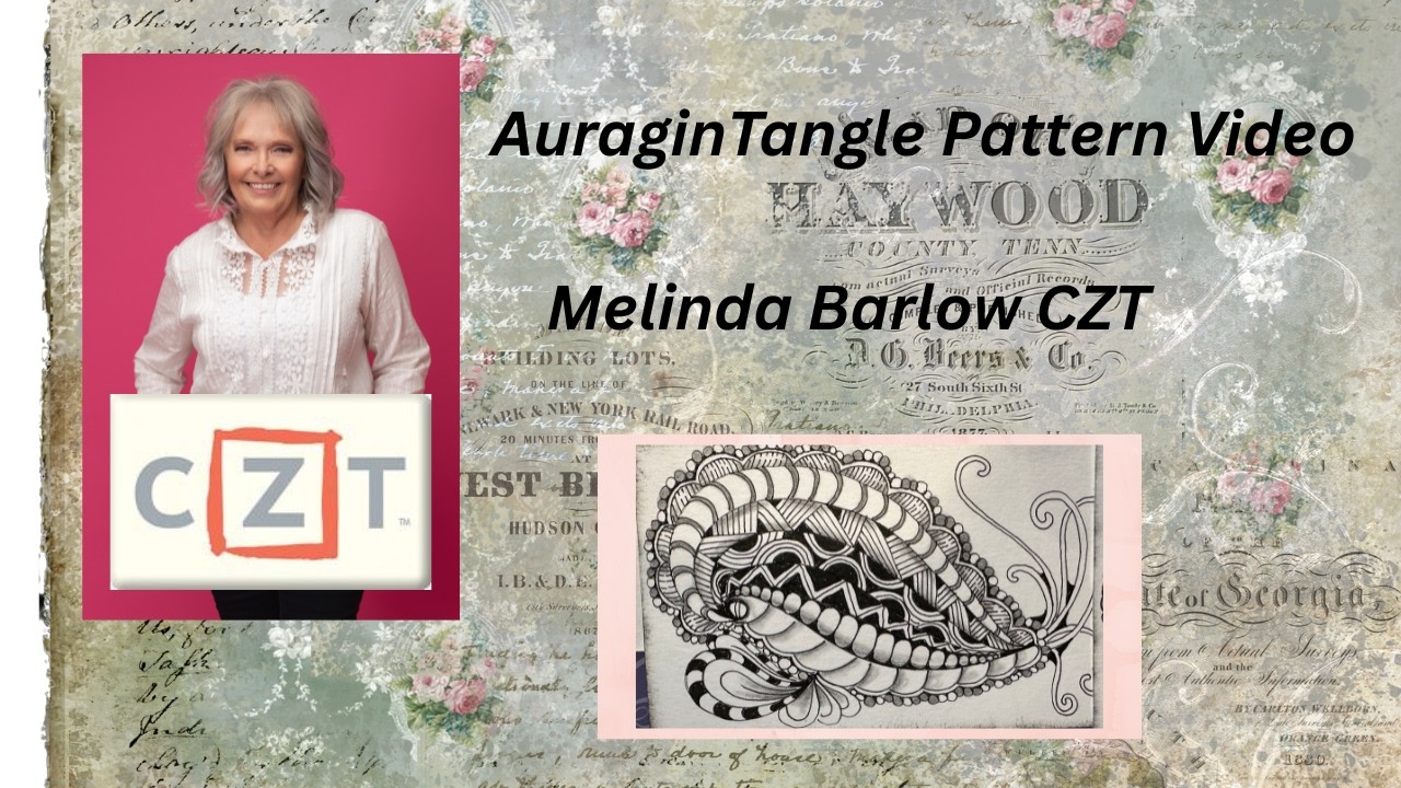 Auragin Tangle Pattern Video by Melinda Barlow CZT