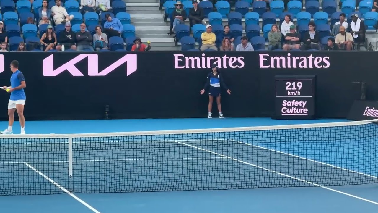 Joao Fonseca vs Federico Agustin G&oacute;mez - Qualifiers Australian Open 2025 - Court view
