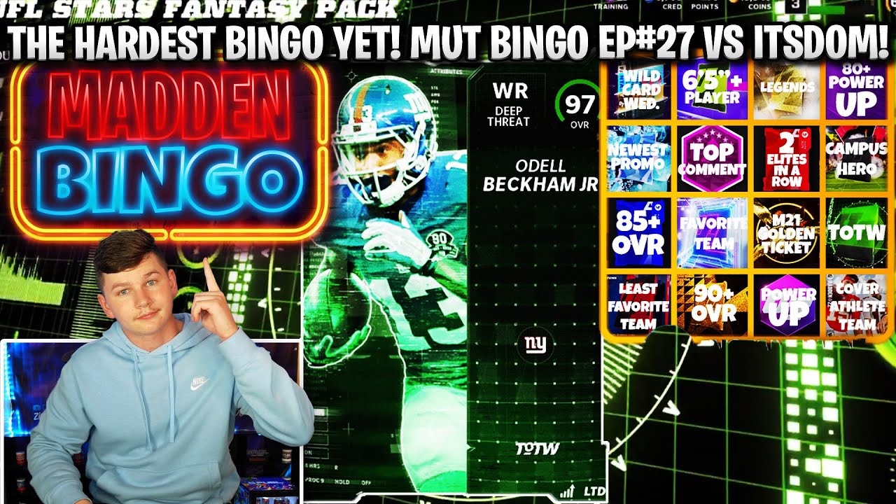 THE HARDEST MUT BINGO YET! MUT BINGO EPISODE 27 VS ITSDOM! | MADDEN 22 ULTIMATE TEAM