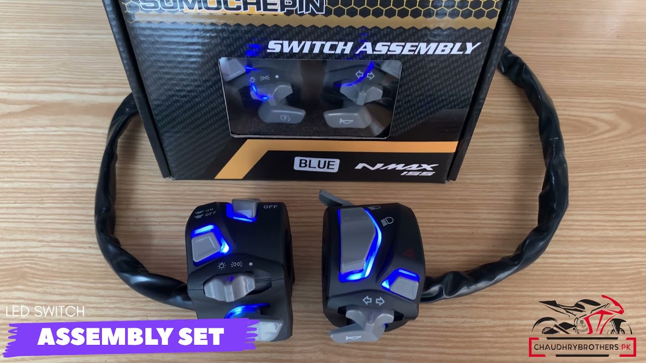 🔹 MOTORCYCLE LED BASED SWITCH ASSEMBLY WITH HARARD BUTTON