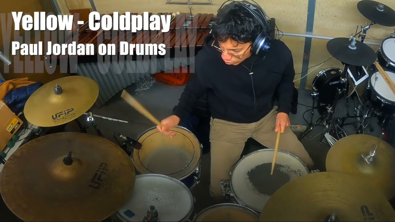 Yellow - Coldplay my first recording after 6 months of drum lessons 