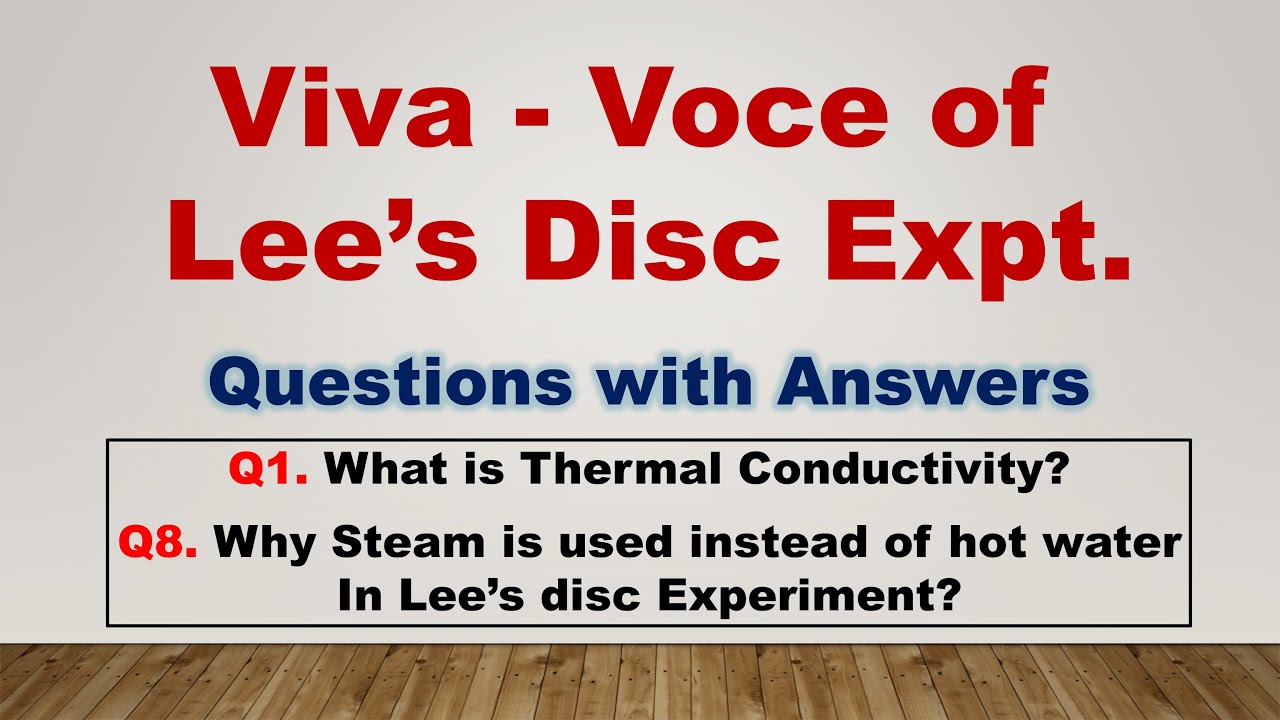 Lee's Disc | Viva Voce | Thermal Physics | Practical File
