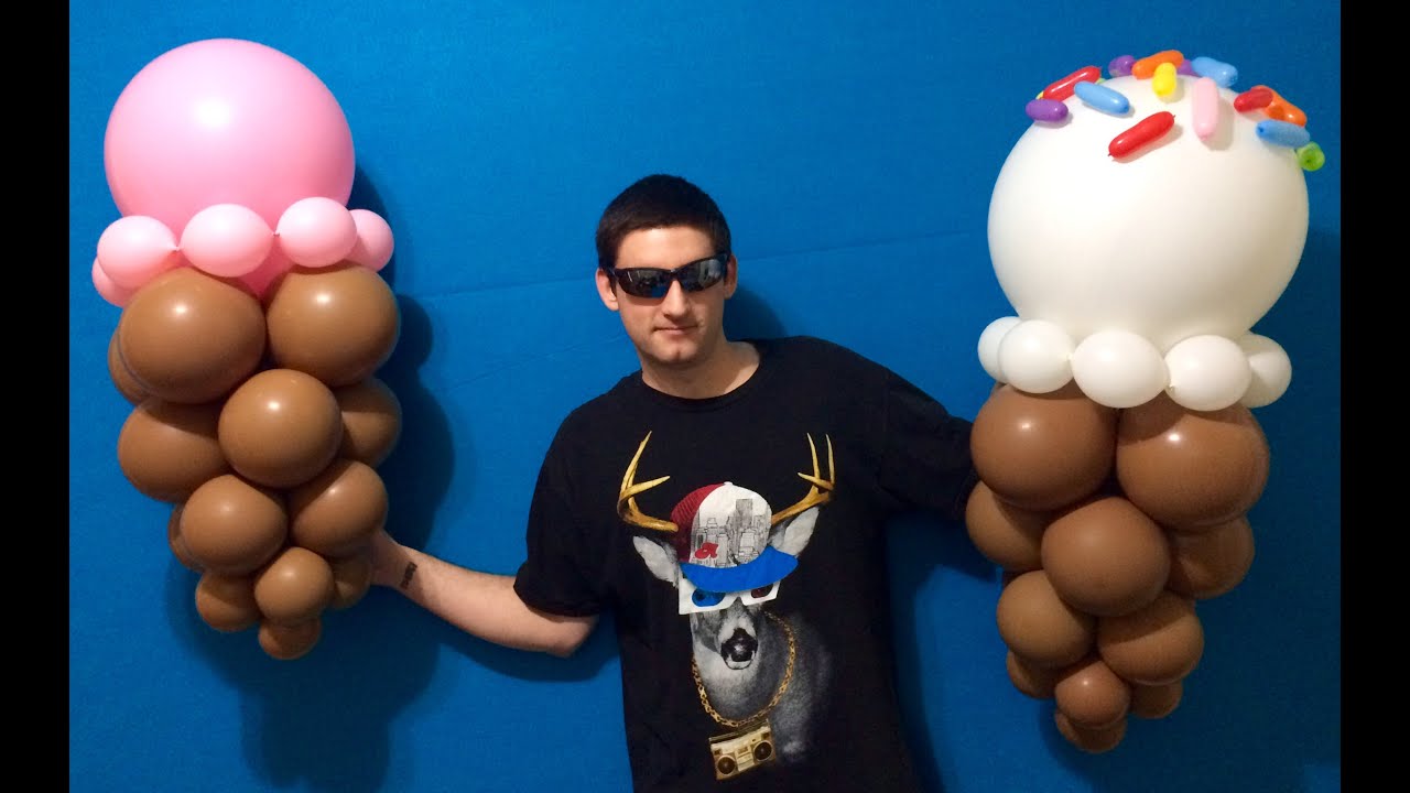 Ice Cream Cone Balloon Decorations!