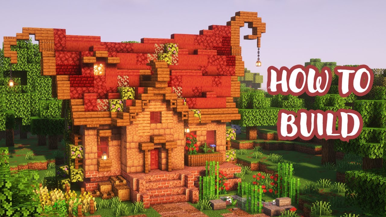 How to Build a Fantasy Mangrove Survival Cottage | Minecraft Tutorial | Crunchiekitty