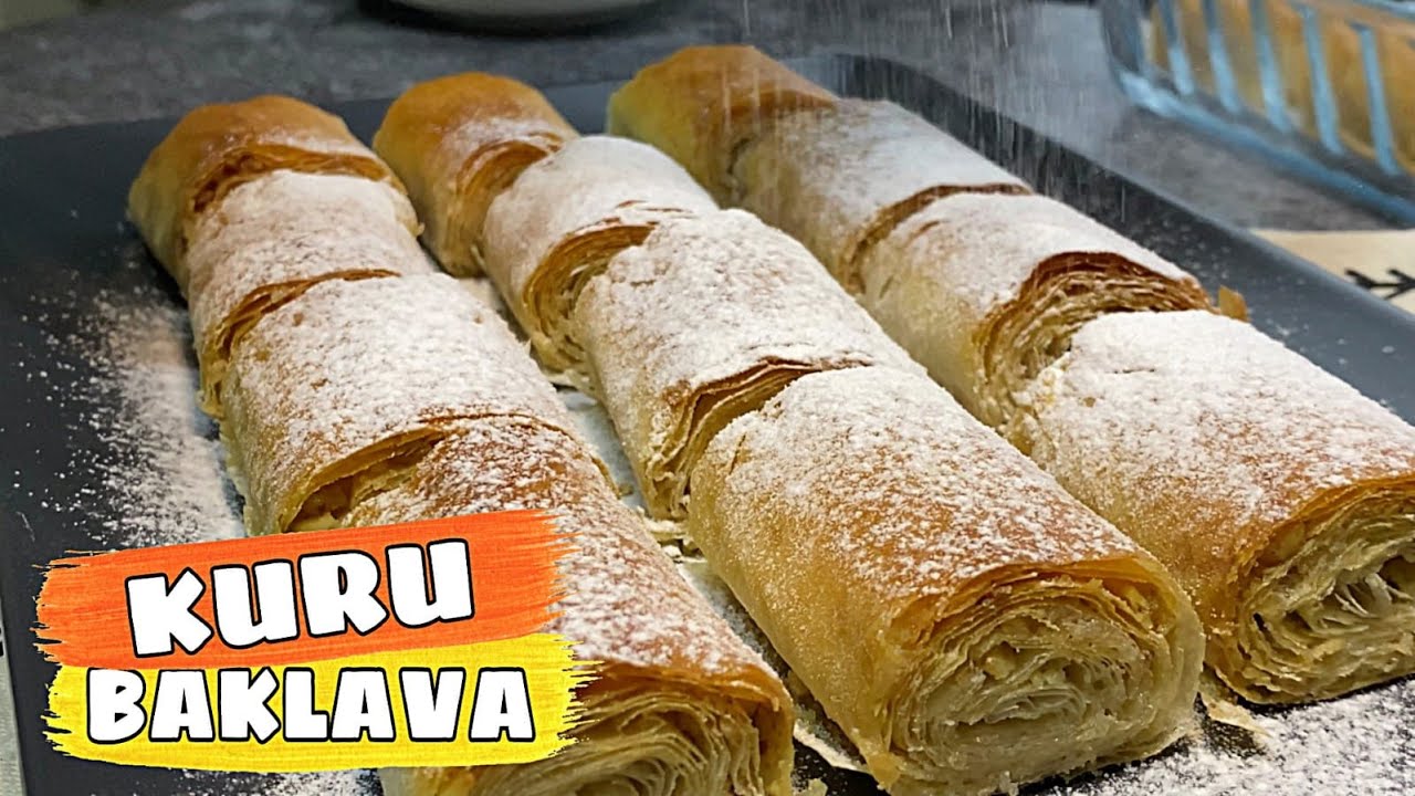 Kuru Baklava Tarifi 💯20 Dakikada Tahinli Cevizli Hazır Yufkayla Nasıl Yapılır🔝 Evde Nefis Lezzet👌