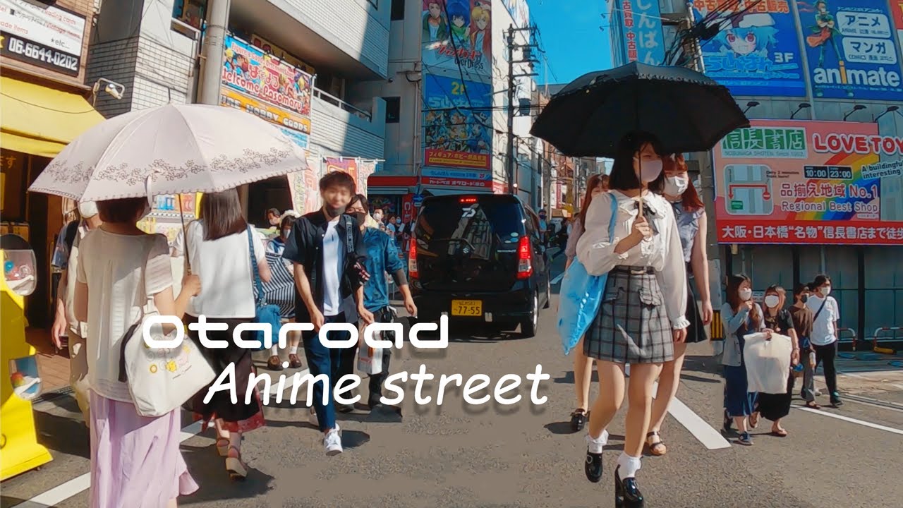 4K Japan Walking Tour - Otaroad (Anime Street) in Nipponbashi & Namba Area in Osaka on Weekend