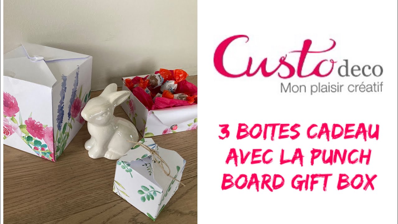 3 boites cadeaux facile et rapide avec la Punch board gift box we are memory keepers DT Custodeco