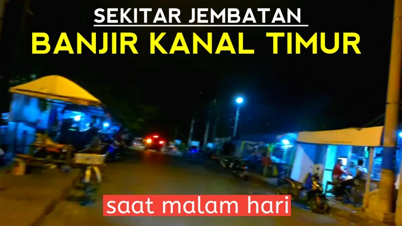 ❗Banjir kanal timur Semarang saat malam hari