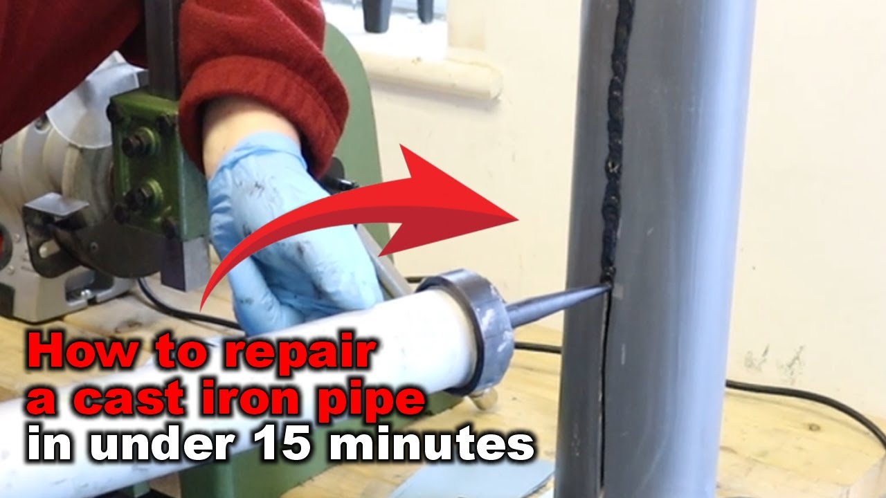 Cast iron pipe repair - quick and easy fix for sewer, drain, gutter and downpipes
