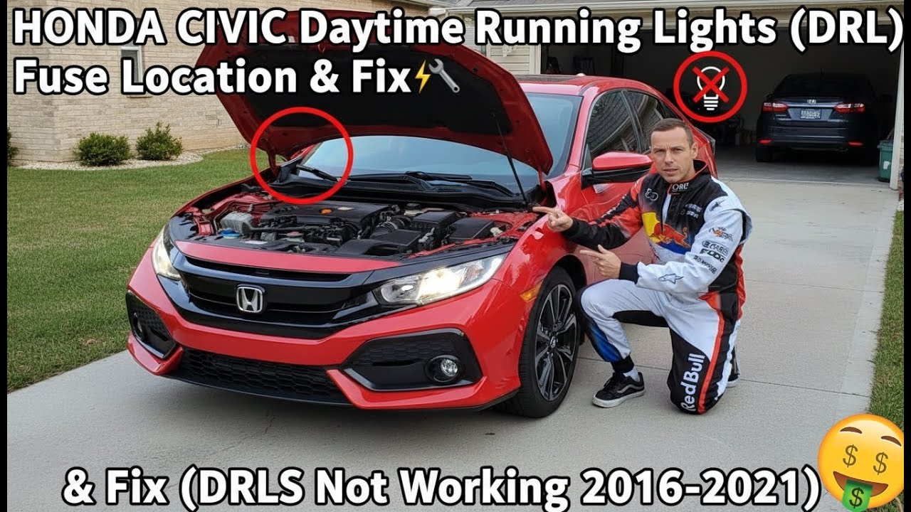HONDA CIVIC Daytime Running Lights (DRL) Fuse Location & Fix (DRLs Not Working 2016-2021)