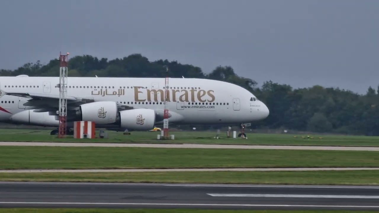Emirates A380 takeoff 🛫 Manchester airport