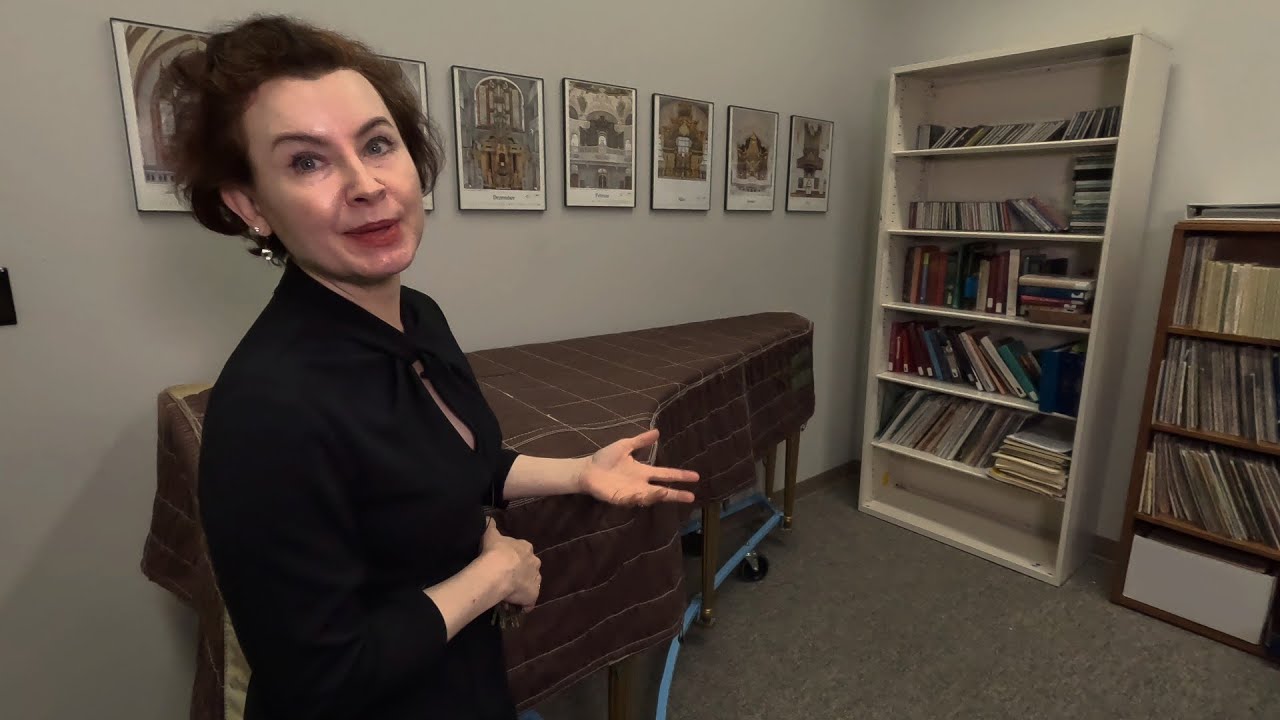 The organ practice rooms at the University of Oklahoma