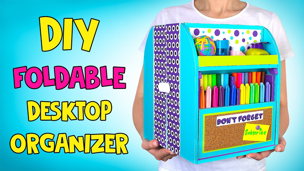 Expandable Desktop Organizer From Cardboard | 4 In 1