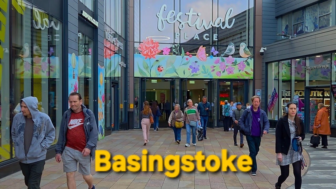 # Walking Tour Basingstoke Hampshire England # Festival Place Basingstoke England #