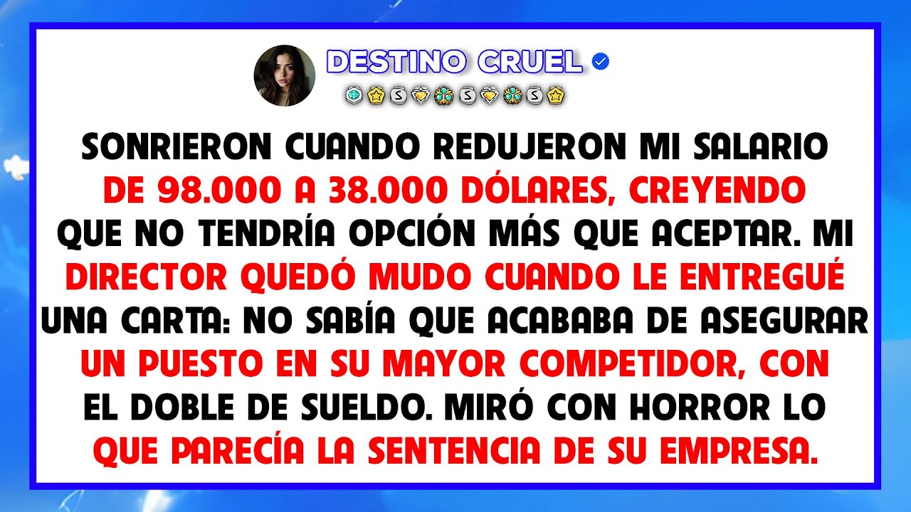 Mi jefe bajó mi salario de 98k a 38k, luego puse una patente sobre la mesa que no olvidarán jamás