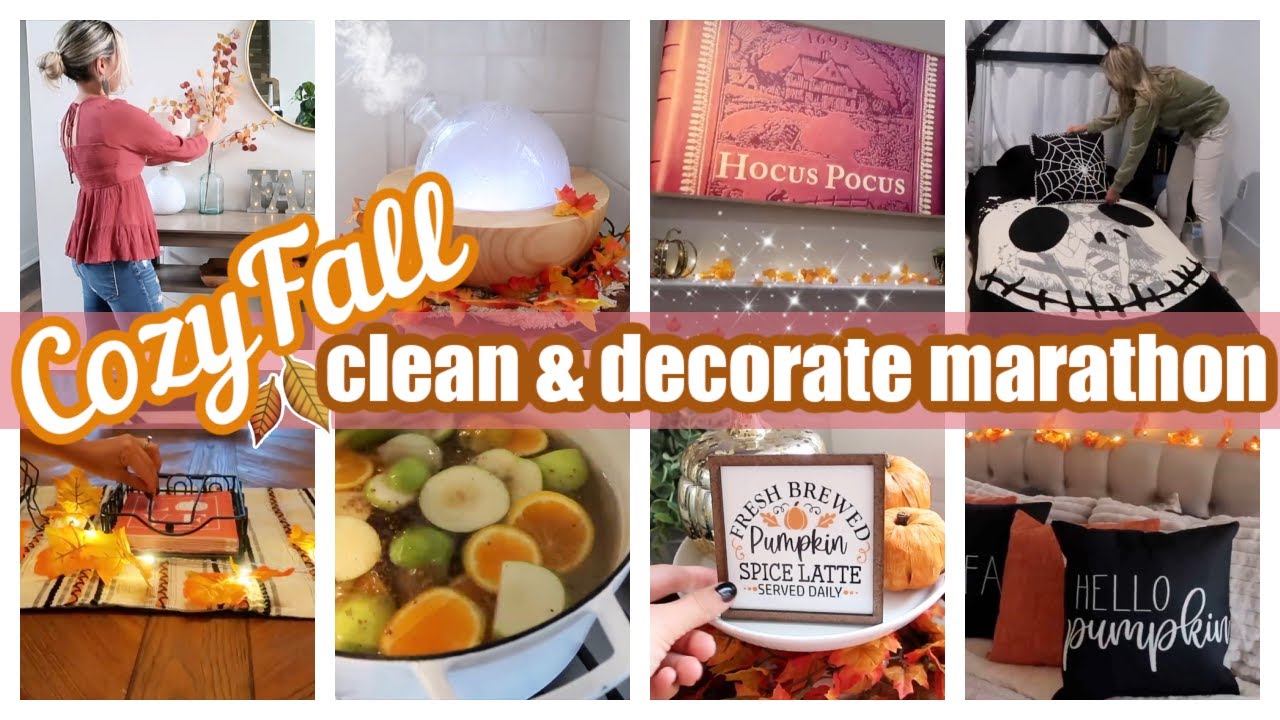 COZY FALL CLEAN & DECORATE WITH ME MARATHON & HALLOWEEN DECORATE TIFFANI BEASTON HOMEMAKING 2023 🍂🎃
