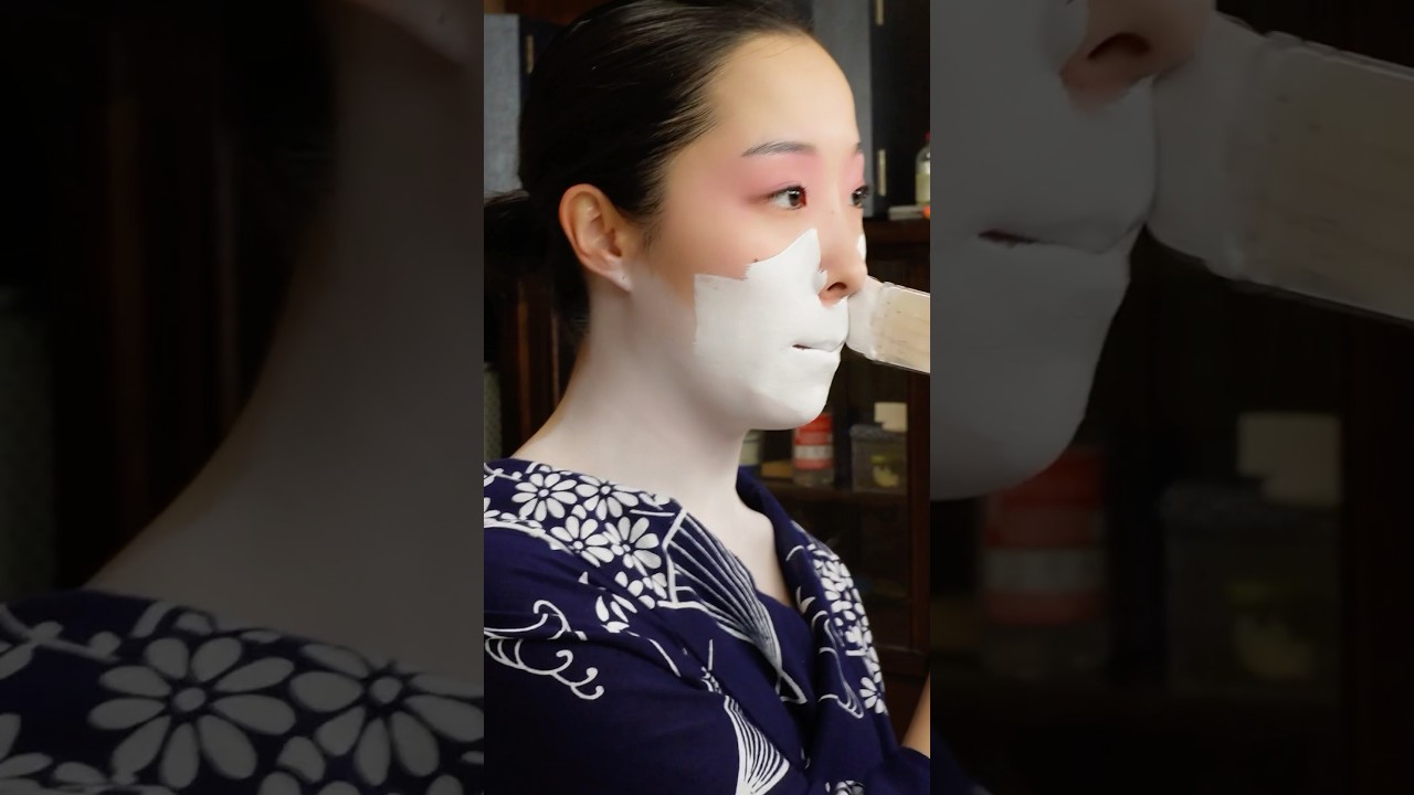 Geisha Makeup routine #geisha #makeup #japan #芸者