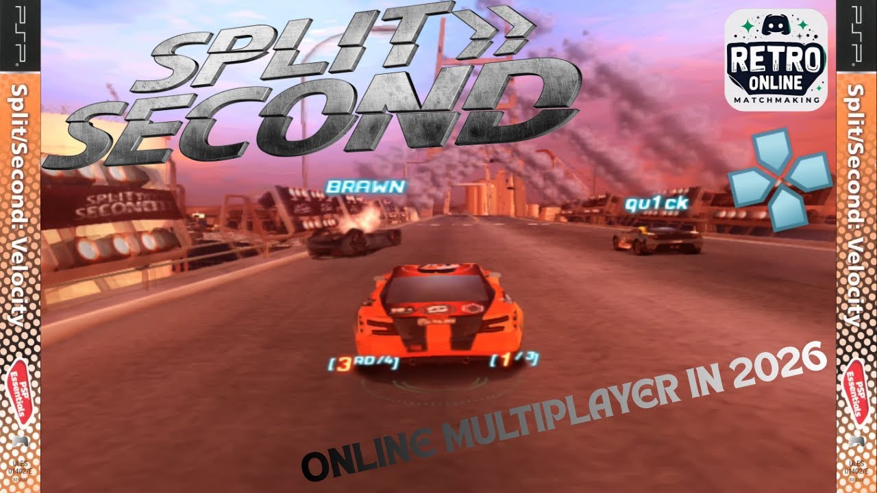 Split Second Velocity PSP Online Gameplay| Join Our Discord Community