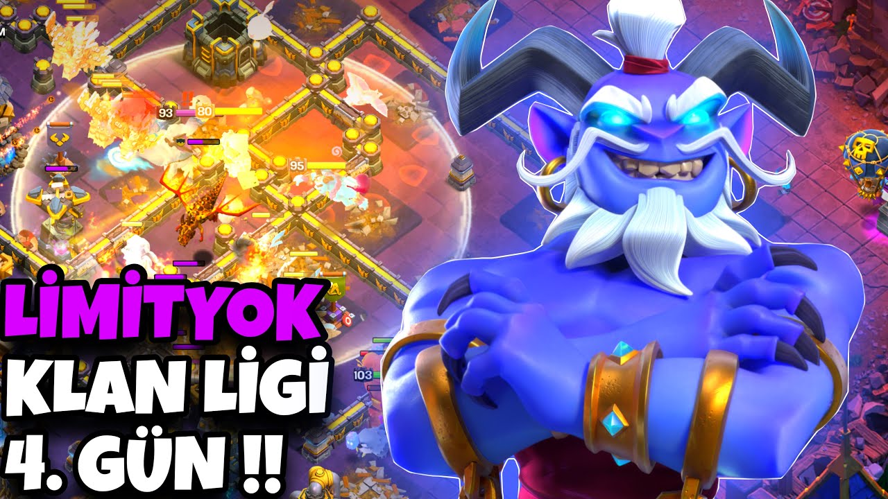 LİMİTYOK KLAN SAVAŞ LİGİ 4. GÜN !! - Clash of Clans