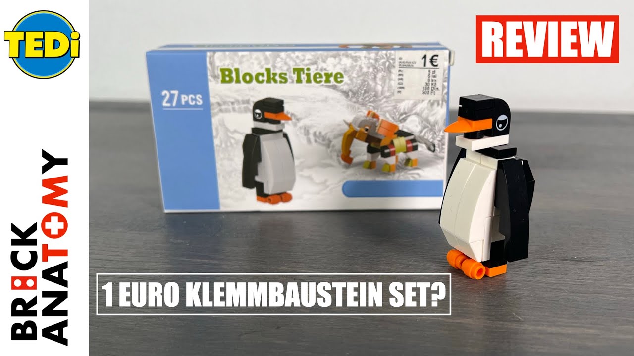 1€ TEDi Pinguin aus 27 Klemmbausteinen  (Blocks Tiere), TOP oder FLOP? Review