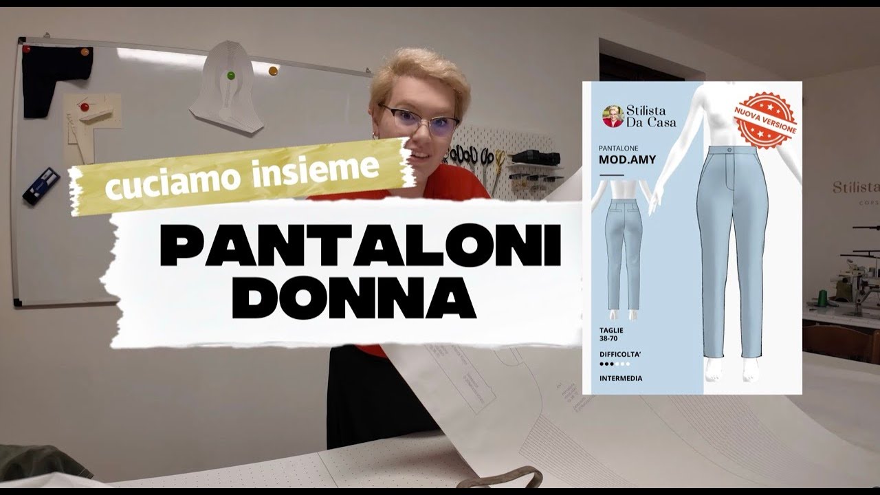 come cucire un PANTALONE da donna fino alla taglia 70! ( mod. AMY)