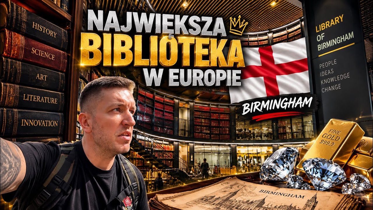 📍Birmingham, UK Centrum, Dzielnica Jubilerska 💎 (Jewellery Quarter) 📚Najwieksza Biblioteka w Europie
