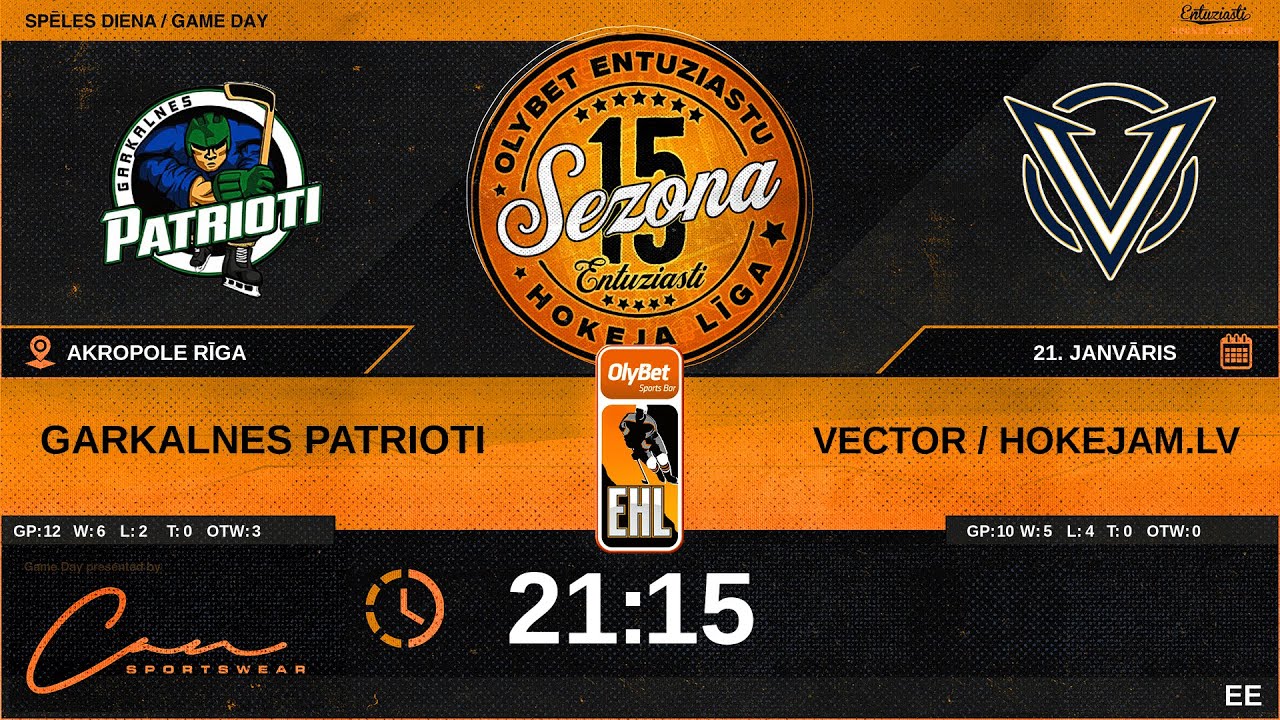 🎧🎤2026 01 21 | GARKALNES PATRIOTI (GRK) - VECTOR / HOKEJAM.LV (VCT) | EE