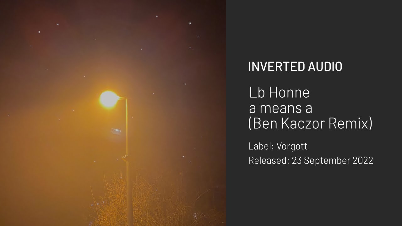 Lb Honne - a means a (Ben Kaczor remix) [Vorgott]