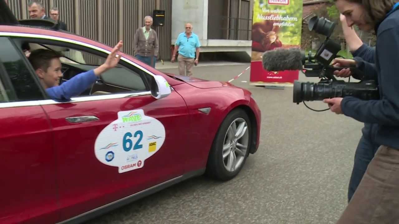 Die europ&auml;ische Elektromobil-Rally  macht Halt in Flawil, 18. Juni 2015