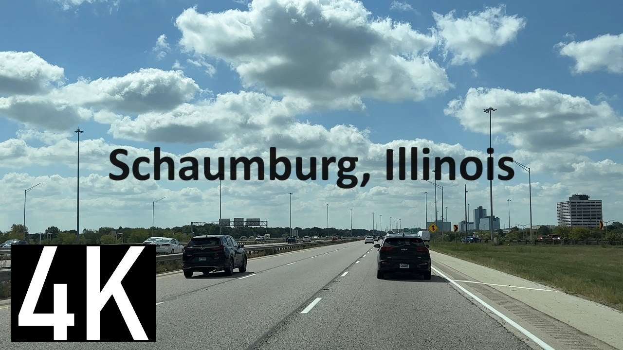 Driving in Schaumburg, Illinois 4K Street Tour - Just One Big Shopping District