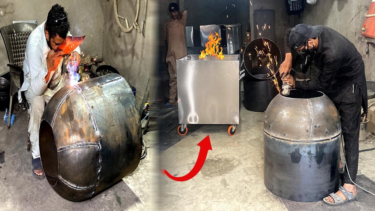Traditional Giant Oven in Action: Amazing Huge Gas Tandoor Stove Made Culinary Masterpiece