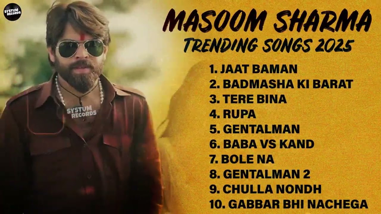 Masoom Sharma Banned Songs 2025 | Top 10 Hit Song | Latest Haryanvi Song | New Haryanvi Song