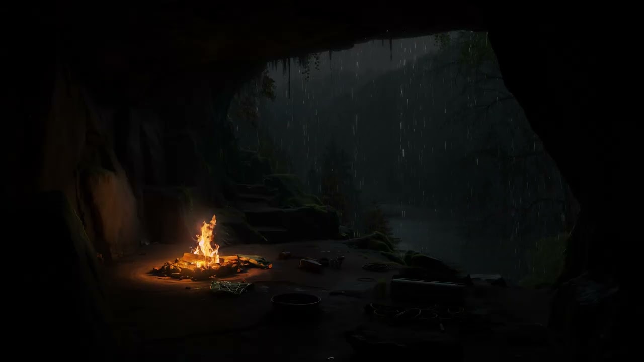 Sonidos De Chimenea Y Lluvia Para Un Sueño Profundo 🔥🌧️ Nocturno Relajante Para Aliviar El Estrés