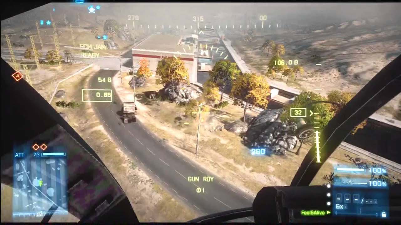 BF3 Littlebird rush massacre 71-0 canals -Feel5Alive (xbox 360)