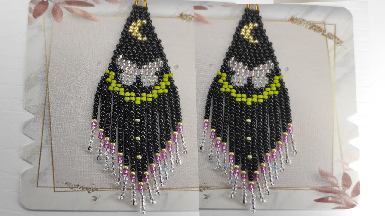 🟣COMO HACER MAXI ARETES DE FLECOS EN MOSTACILLA/ DIY ARETES EN MOSTACILLA