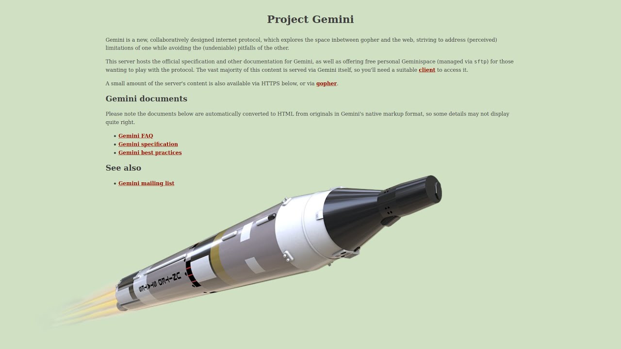 Gemini - An Even Better Internet Protocol