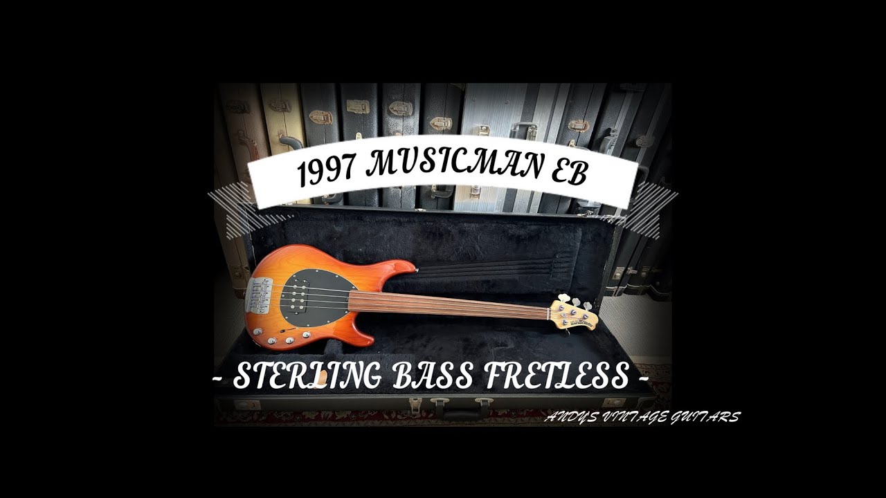1997 ERNIE BALL MUSICMAN FRETLESS STERLING BASS - Andy's Vintage Guitars