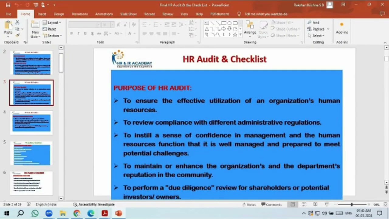 HR Audit & Checklist
