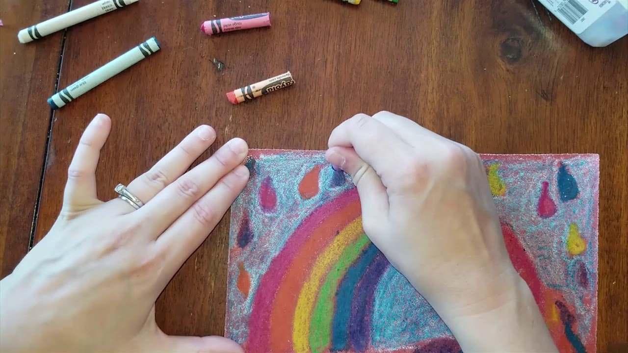 Sandpaper Crayon Transfer Printmaking